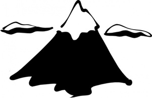 Ink Outline Mountain Silhouette Cartoon Free Mountains Sneptune