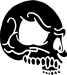 Black Skull Vector Image