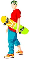 Skateboarding vector 2